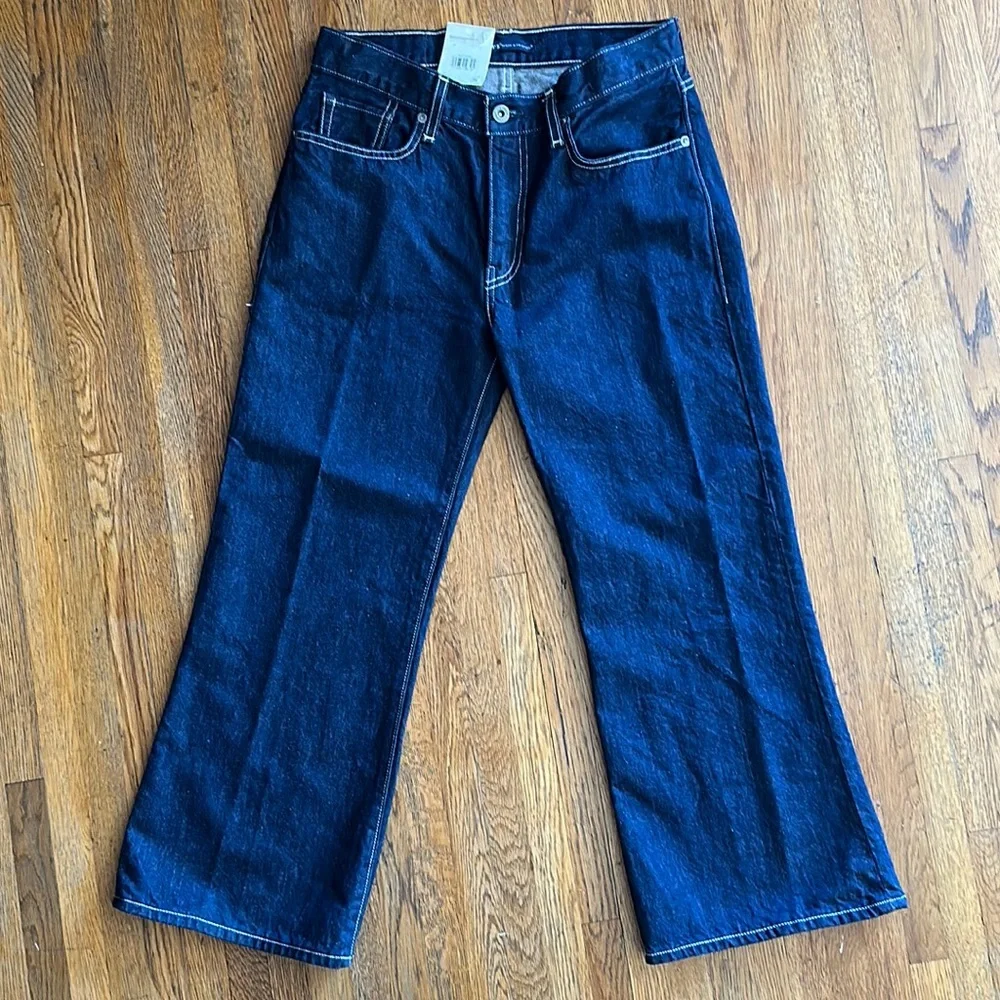 Levi’s Made and Crafted Hemp Mid Rise Crop Dark Wash - Picture 4 of 7